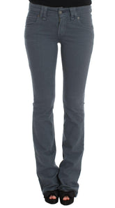 John Galliano Blue Cotton Blend Slim Fit Bootcut Jeans -   -  John Galliano.